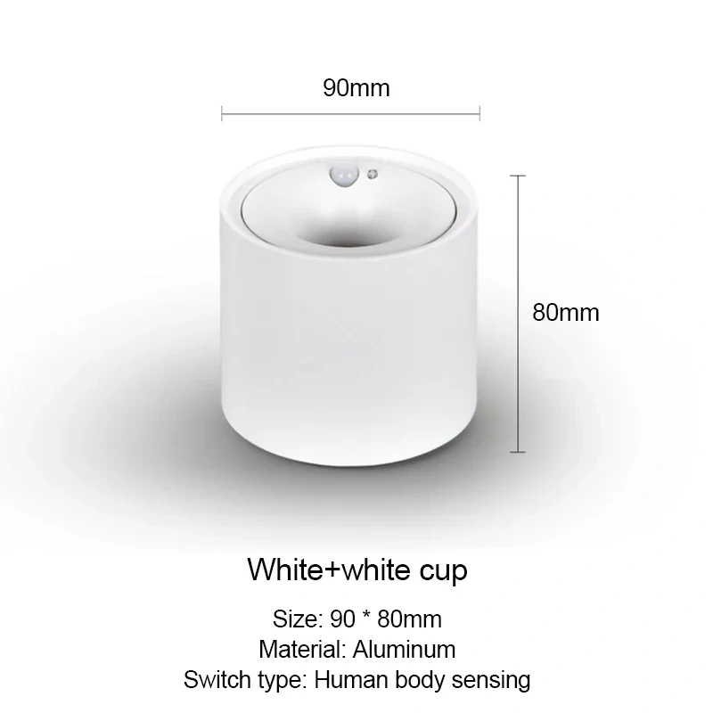 PIR Motion Sensor LED Ceiling Downlight Surface Mounted Anti-Glare Smart Stair Bedroom Home Spot Lighting Fixture Full spectrum