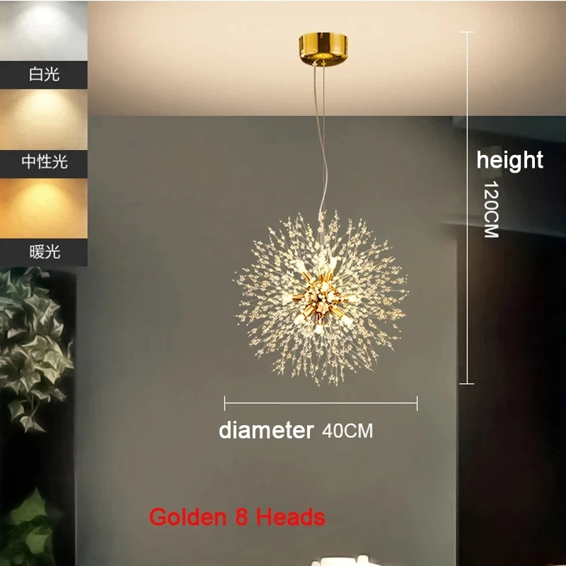 Modern Dandelion LED Lighting Pendant Lights Living Room Dining Room Bedroom pendant Lights Starry Fireball Lighting Fixtures