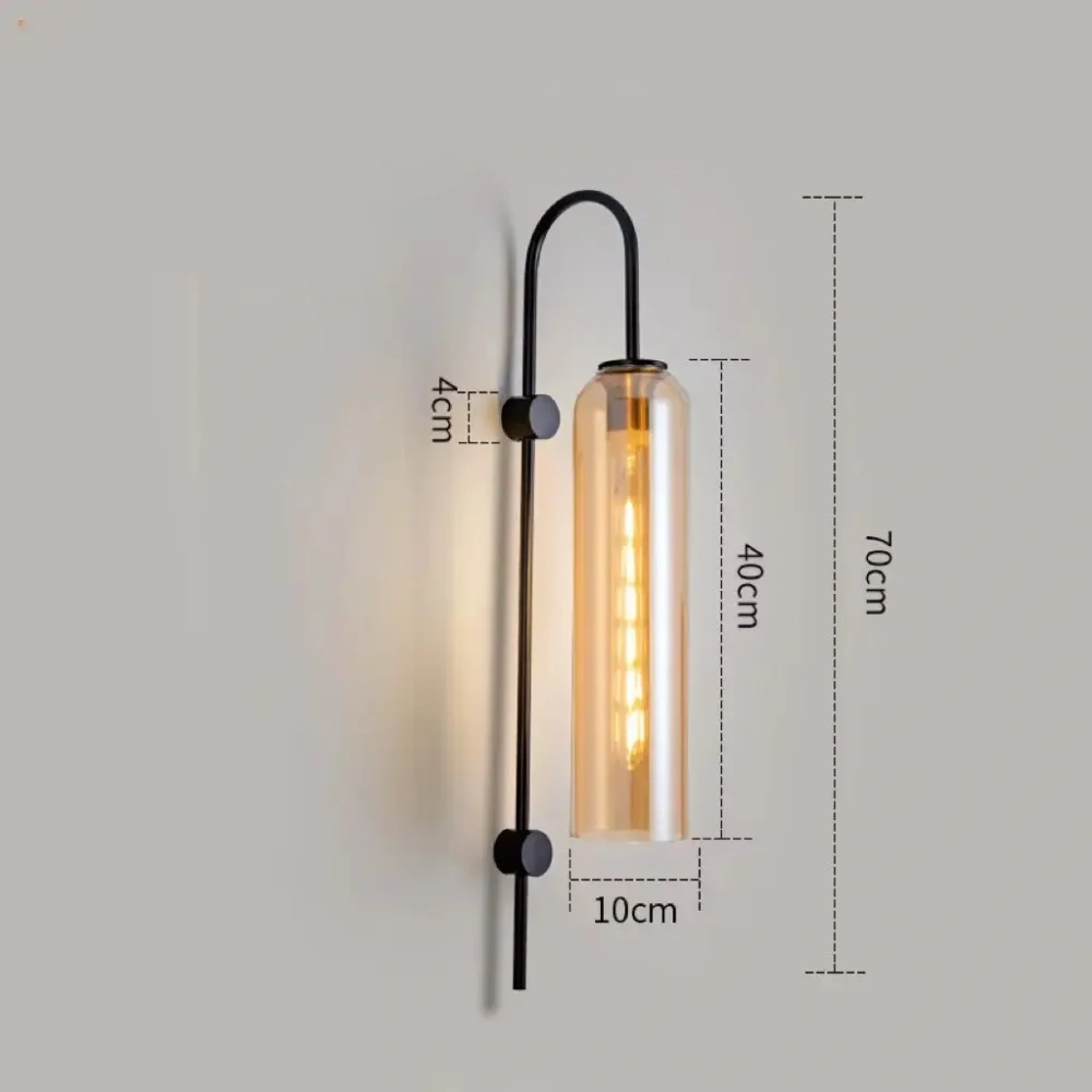 Glass Wall Lamp for Bedroom Bedside Living Room Hallway Restaurant Bar Sconce Light Fixture Bathroom Outdoor Indoor Lighting