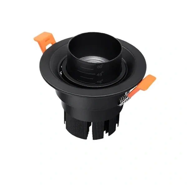 Zoom embedded dimmable recessed downlight 15-60 degrees COB 7W 12W 15W 20W Spotlight Background wall LED indoor lighting