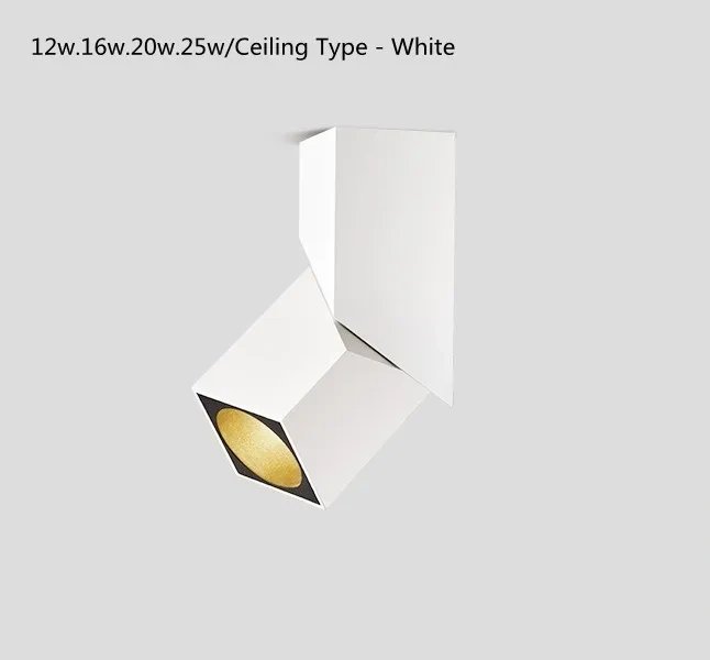 LED Downlights Spot Light Frame Anti Glare AC220V/90-260V 20w Ceiling Lamp Spot Lights 90°Folding Rotation  Chip Warm White