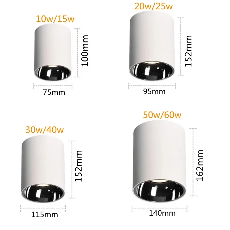 Waterproof IP65 Surface Mounted Downlight 110v  220V Led Round Ceiling For Bathroom Balcony Outdoor Proof Spotlight Led Spot