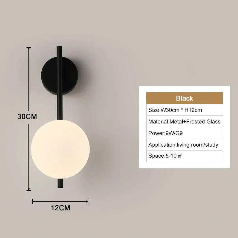 Interior LED Wall Lamps Wall Lights with G9 Bulb for Bedroom Black Gold  LED Wall Lamps Wall Sconce for Home Luminuaire Lighting