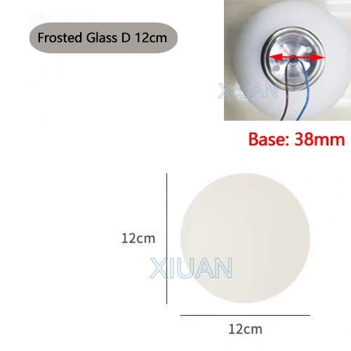 New Concealed Base Glass Wall Lamps French Bauhaus Milky White Round Ball Wall Light for Bedside Living Room Bathroom Mirror Dec