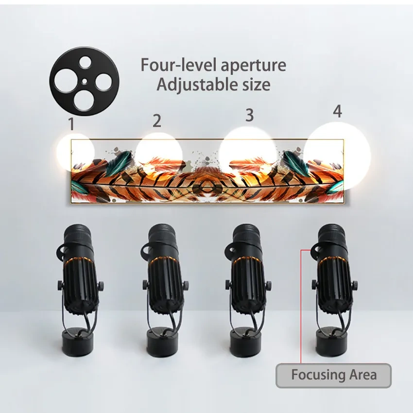 The latest spotlight bar stage camera projection spotlight adjustable focus light display mural background wall lighting