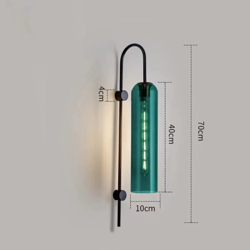 Glass Wall Lamp for Bedroom Bedside Living Room Hallway Restaurant Bar Sconce Light Fixture Bathroom Outdoor Indoor Lighting