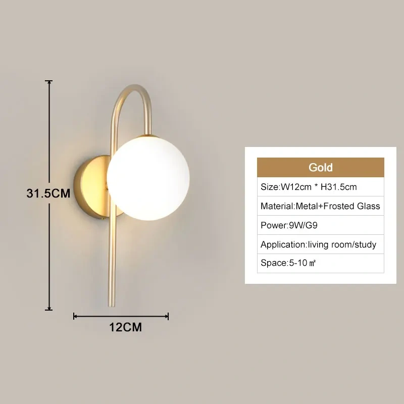 Interior LED Wall Lamps Wall Lights with G9 Bulb for Bedroom Black Gold  LED Wall Lamps Wall Sconce for Home Luminuaire Lighting