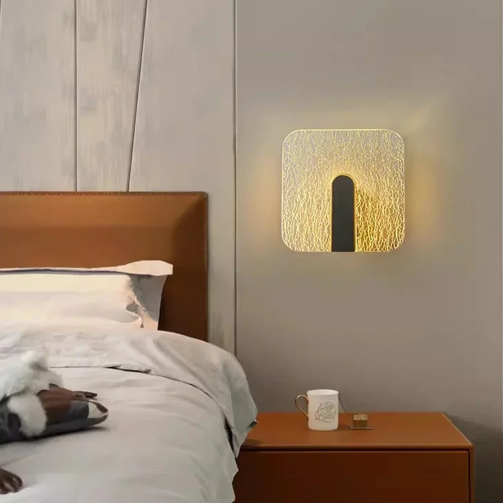 Nordic LED Wall Lamp Creative wall Sconce Acrylic Lampshade For Bedroom  Stairway Wall Light LED Bedside Decorative Lamp