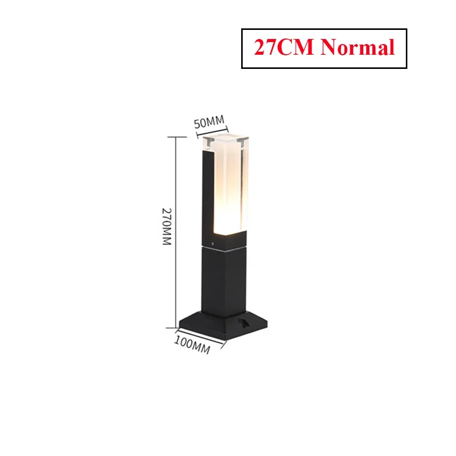 Thrisdar 60/80CM Waterproof Courtyard Lawn Lamp Acrylic Villa Garden Pillar Lamp Outdoor Landscape Park Pathway Lawn Light