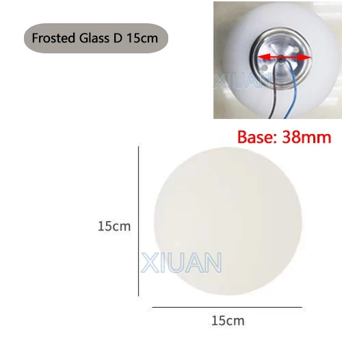 New Concealed Base Glass Wall Lamps French Bauhaus Milky White Round Ball Wall Light for Bedside Living Room Bathroom Mirror Dec