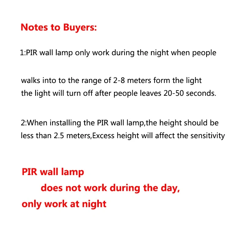 Led Outdoor Wall Light Waterproof IP65 PIR Motion Sensor Led indoor Lighting Porch Light Balcony Garden Lights Outdoor Wall Lamp