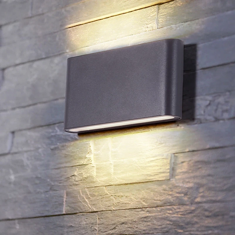 Outdoor Waterproof 6W 12W LED Wall Lamp Modern Aluminum Sconce Living Room Bedroom Indoor Wall Light Garden Lamp Lighting