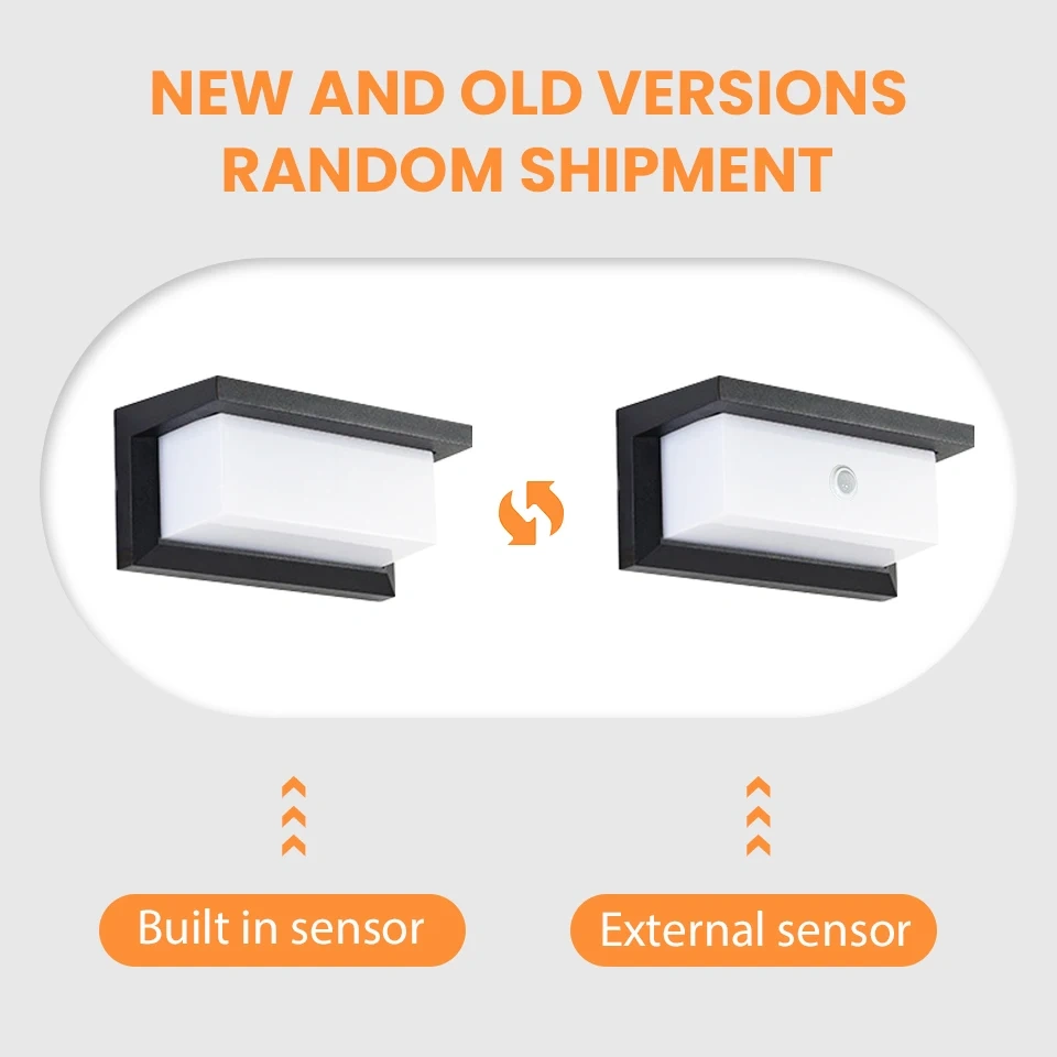 LED Outdoor Wall Light PIR Motion Sensor Wall lamp AC110V 220V Waterproof Modern Indoor Home Balcony Porch Garden Decoration