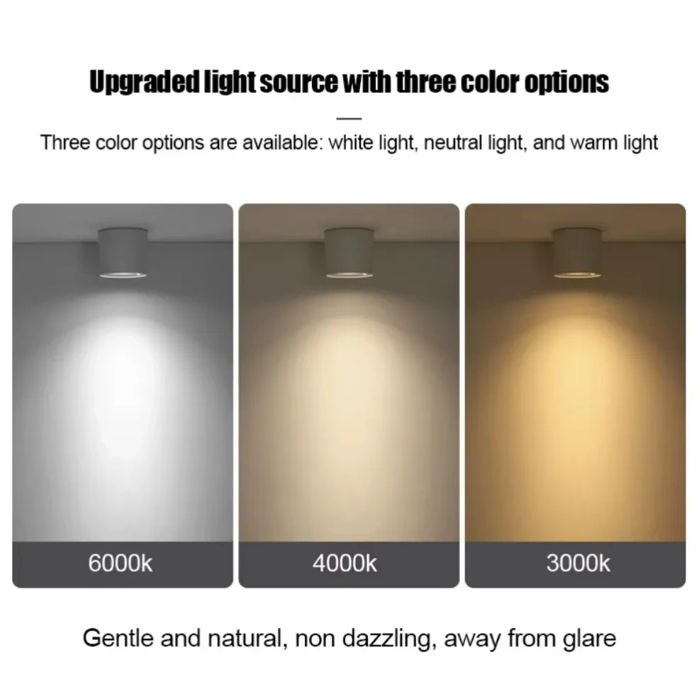 PIR Motion Sensor LED Ceiling Downlight Surface Mounted Anti-Glare Smart Stair Bedroom Home Spot Lighting Fixture Full spectrum