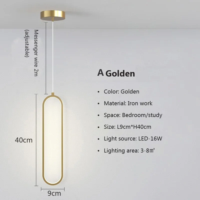 Modern Minimalist LED Pendant Light Chandelier For Bedroom Restaurant Living Room Gold Black Hanging Lamps Decoration Led Lustre