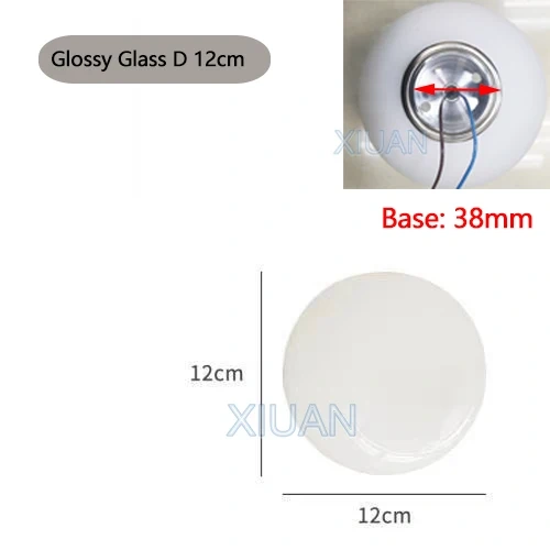 New Concealed Base Glass Wall Lamps French Bauhaus Milky White Round Ball Wall Light for Bedside Living Room Bathroom Mirror Dec