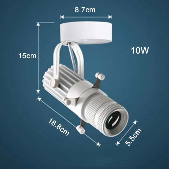 20W Graphics Cut Light  5W 10W 15W LED track Spotlights Adjustable Square Shape Painting Lamp for Museum Art Gallery Church