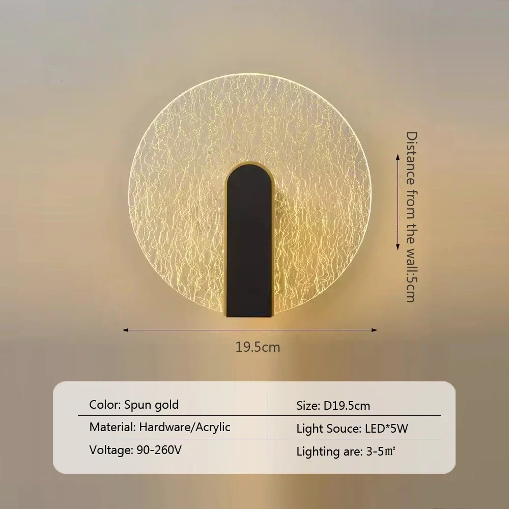 Nordic LED Wall Lamp Creative wall Sconce Acrylic Lampshade For Bedroom  Stairway Wall Light LED Bedside Decorative Lamp