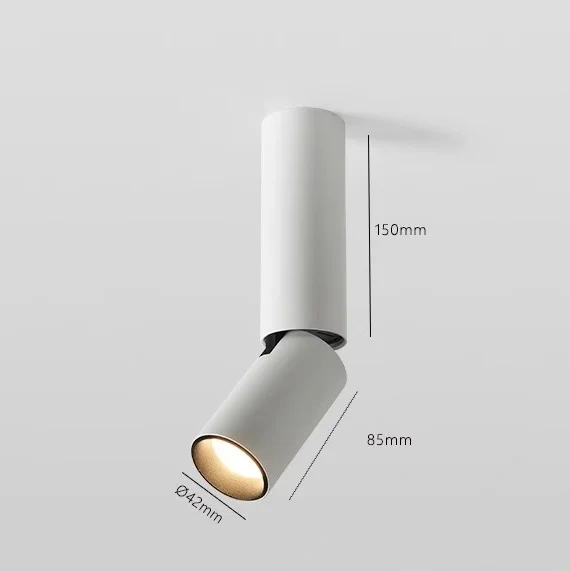 2025 New LED Spotlights Surface Mounted Ceiling Lamp Adjustable Aluminum White Black COB 7W 12W For Home Kitchen Indoor Lighting