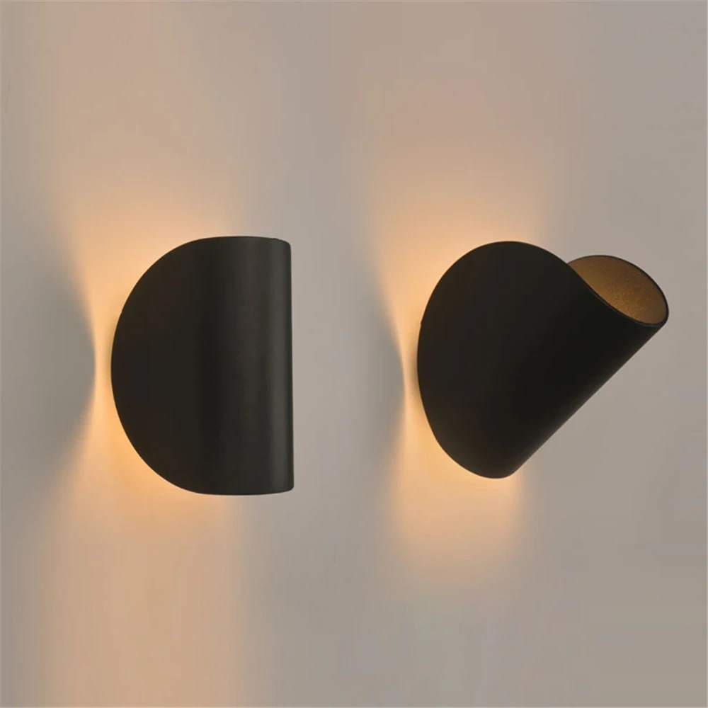 6W LED Indoor Wall Lamp Bedroom Bedside Lamp Wall Light Black White Aisle Corridor Lamps Aluminum Wall Sconce Modern Luminaire