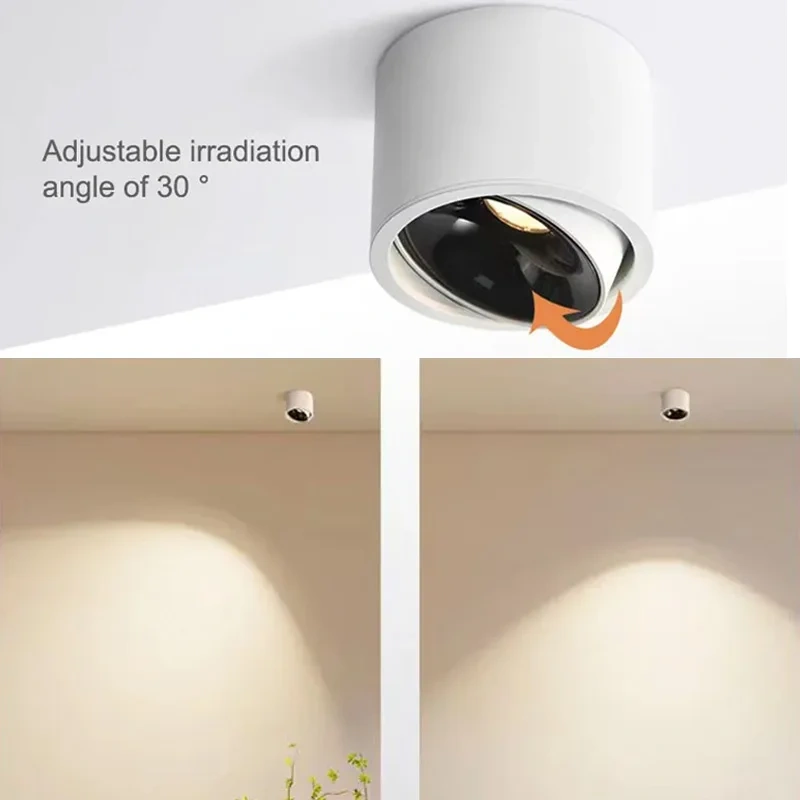 Dimmable LED DownlightSurface mounted Ceiling Lamp 5W 7W 9W 12W 15W Indoor Led Spot Light Adjustable For Living Room AC110 220V