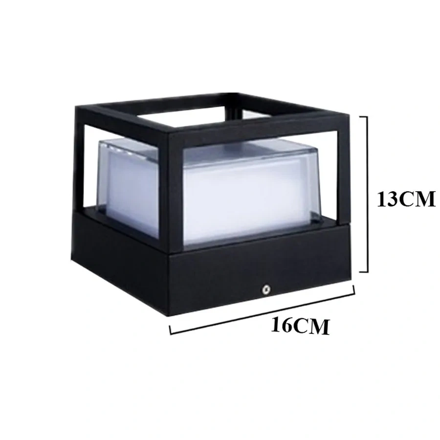 7W 15W Waterproof Aluminum Outdoor Pillar Light Fence Villa Parking Column Lamp Park Gate Community Garden Chapiter Lighting