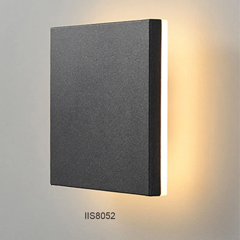 Modern IP65 Waterproof outdoor LED wall lamp Aluminum Round Squar Wall Light Garden porch Sconce Light 96V 220V Sconce Luminaire