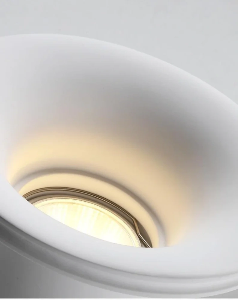 Recessed Gypsum Downlight Ceiling Lamp LED Anti-Glare Embedded Borderless Spotlight Living Room Bedroom Aisle Home Lighting 12w