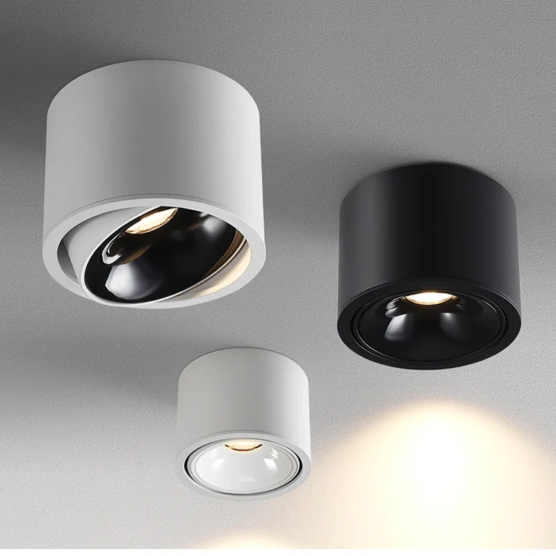 Dimmable LED DownlightSurface mounted Ceiling Lamp 5W 7W 9W 12W 15W Indoor Led Spot Light Adjustable For Living Room AC110 220V