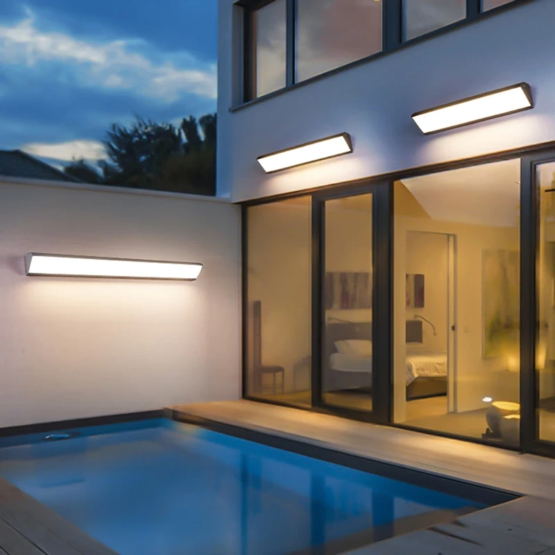Outdoor Waterproof Wall Lamp 19W 24W 36W 50W LED Lighting Modern Indoor Wall Lamp Porch Garden Light Exterior Wall Sconces