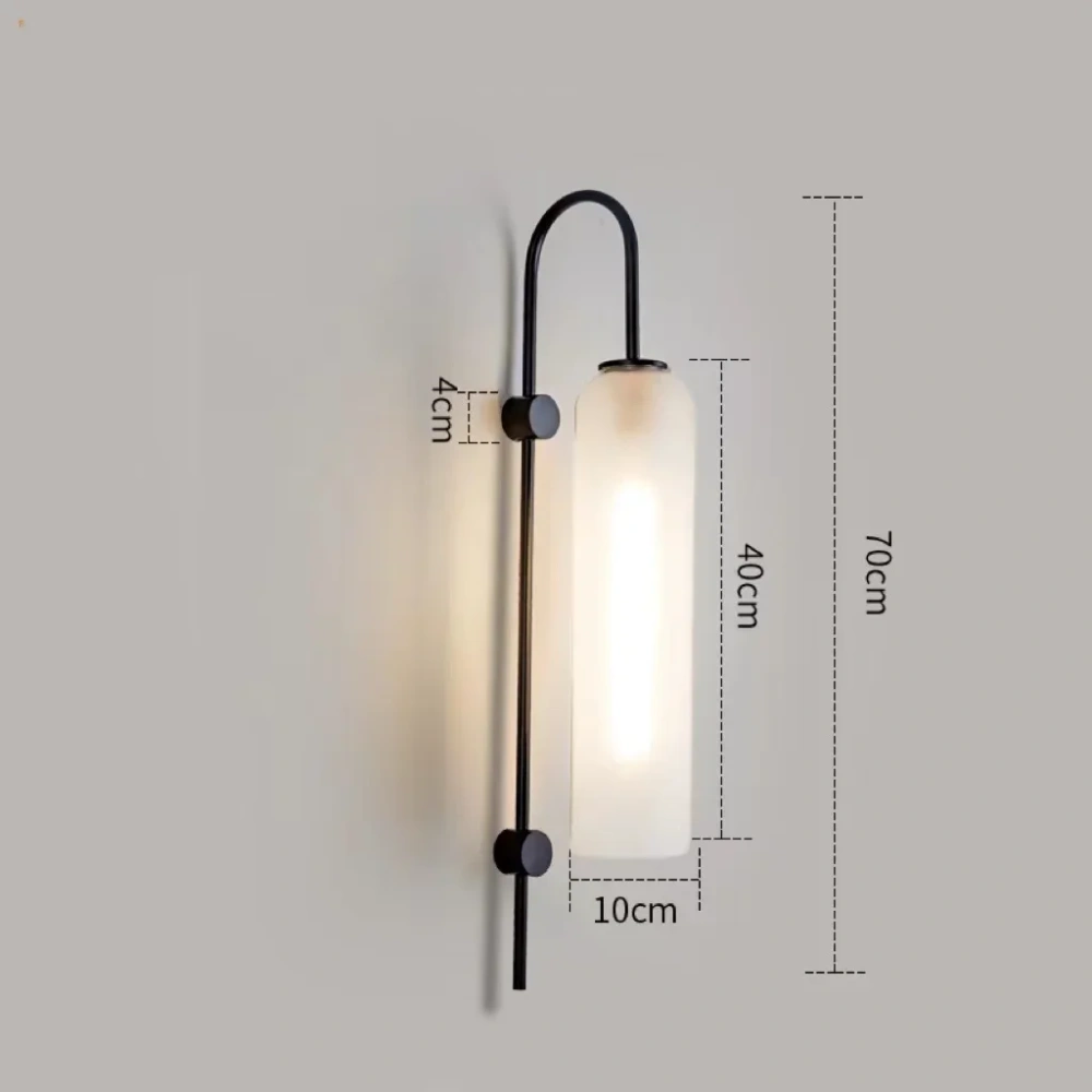 Glass Wall Lamp for Bedroom Bedside Living Room Hallway Restaurant Bar Sconce Light Fixture Bathroom Outdoor Indoor Lighting