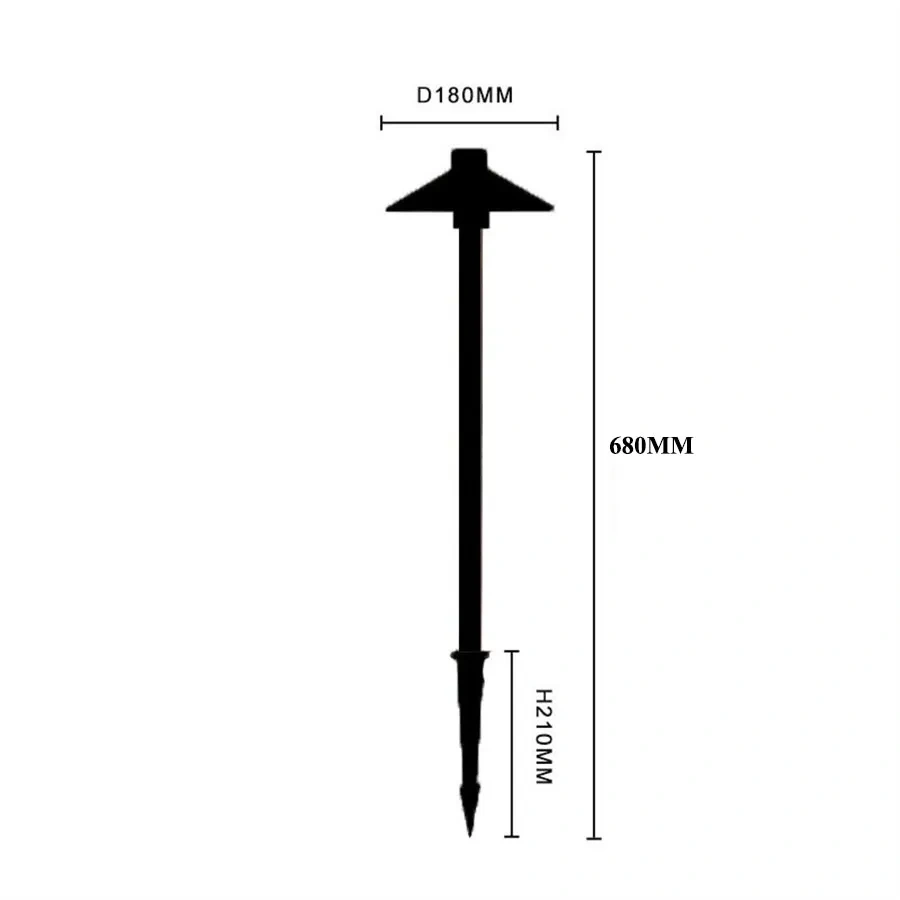 5W Aluminum Pathway Lights LED Landscape Path Light Outdoor Garden Pillar Light With Ground Stake External Lawn Bollard Light