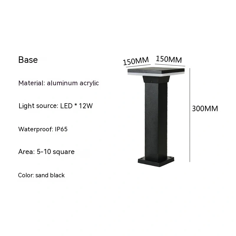 Outdoor Waterproof IP65 10W LED Lawn Lamp 30CM 60CM New Style Aluminum Pillar Garden Path Square Landscape Lawn Lights AC85-265V