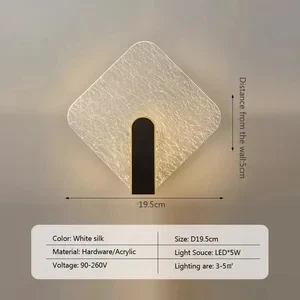 Nordic LED Wall Lamp Creative wall Sconce Acrylic Lampshade For Bedroom  Stairway Wall Light LED Bedside Decorative Lamp