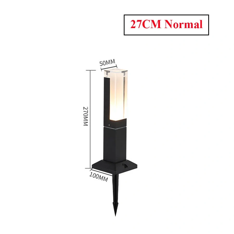 Thrisdar 60/80CM Waterproof Courtyard Lawn Lamp Acrylic Villa Garden Pillar Lamp Outdoor Landscape Park Pathway Lawn Light