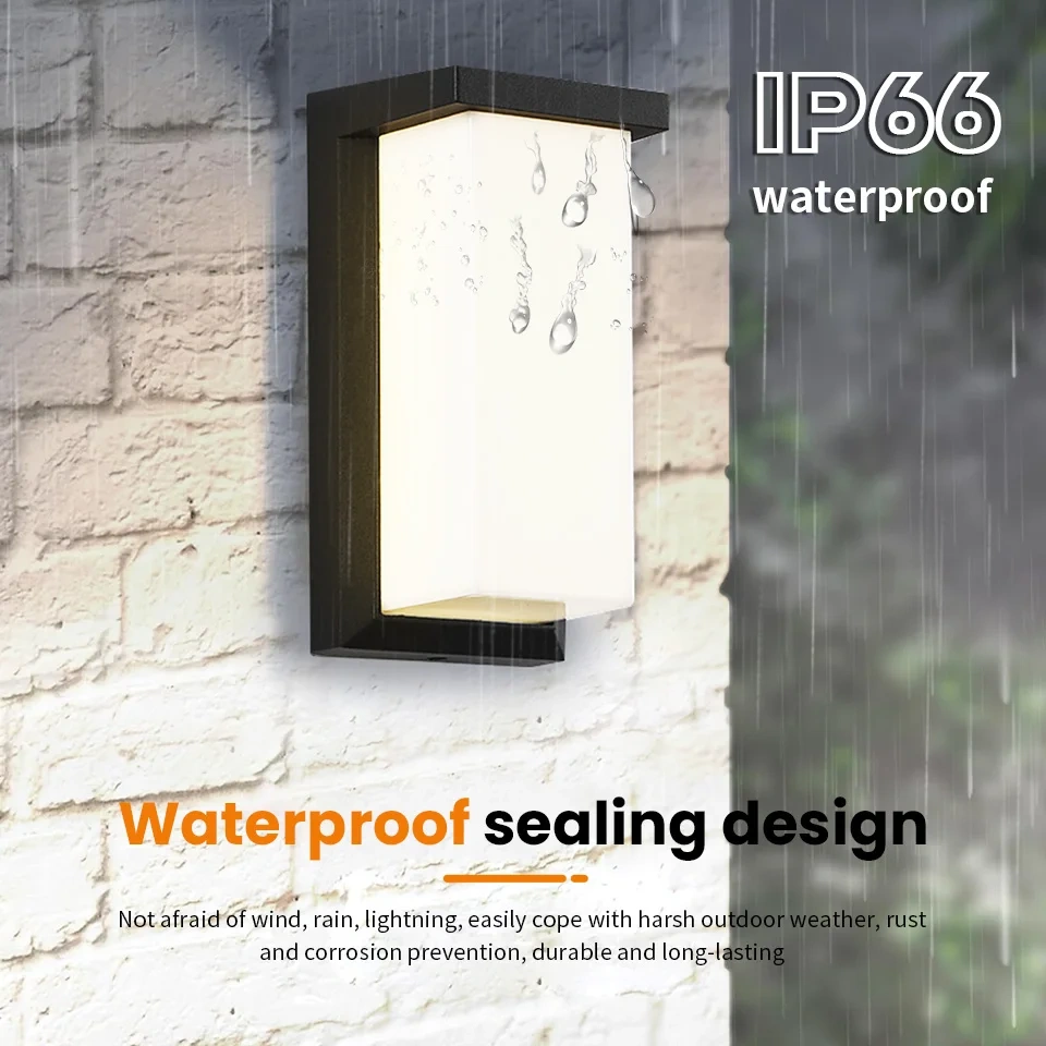 LED Outdoor Wall Light Wall Lamp Motion Sensor AC110V 220V Waterproof Modern Indoor Home Balcony Path Porch Garden Decoration