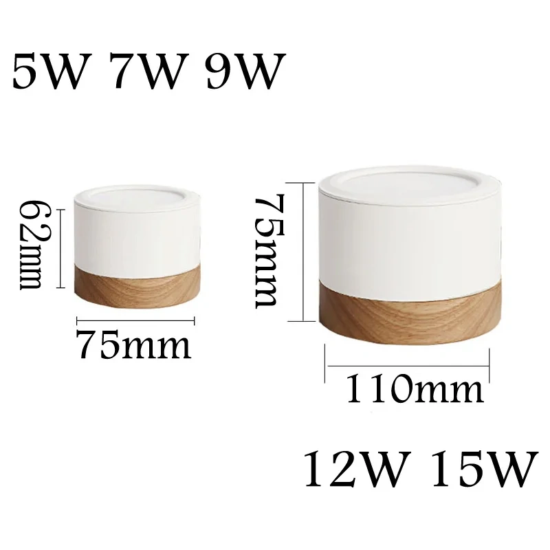 LED Downlight Dimmable 5W 7W 9W12W 15W Led Surface Mounted Ceiling Downlight Nordic Spot light for indoor Foyer,Living Room