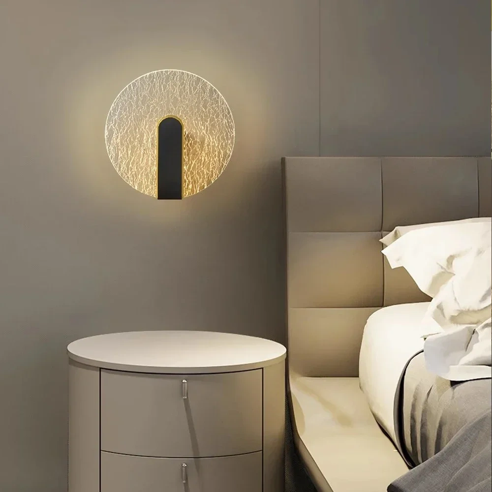 Nordic LED Wall Lamp Creative wall Sconce Acrylic Lampshade For Bedroom  Stairway Wall Light LED Bedside Decorative Lamp