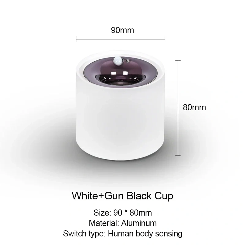 PIR Motion Sensor LED Ceiling Downlight Surface Mounted Anti-Glare Smart Stair Bedroom Home Spot Lighting Fixture Full spectrum