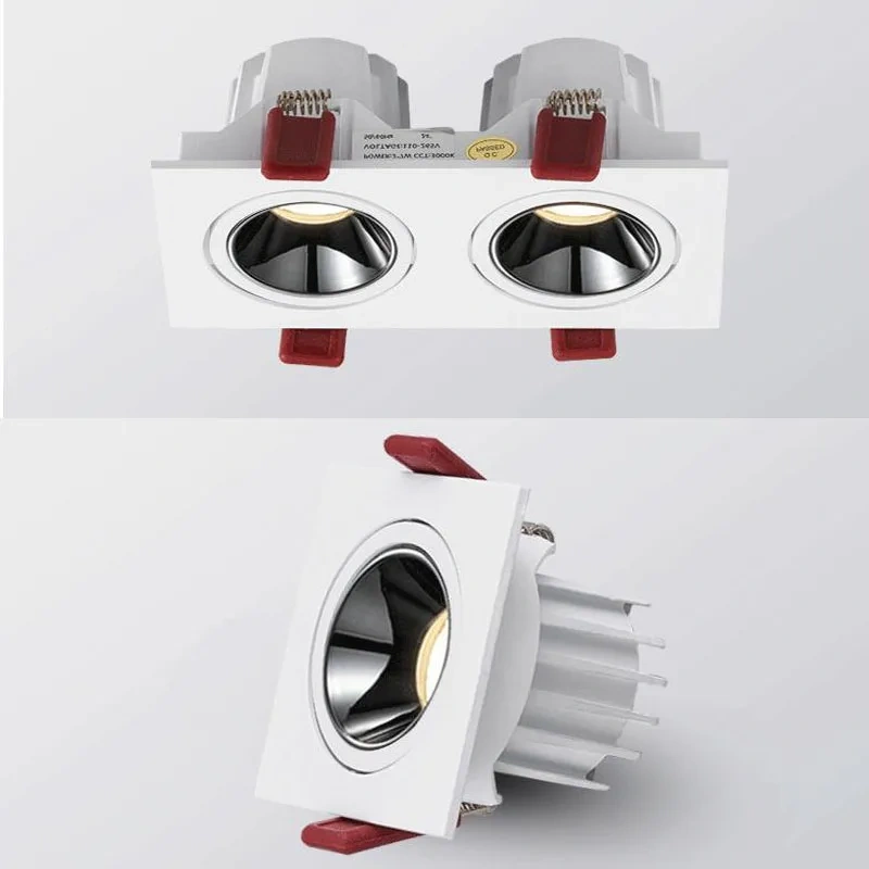 CRI 97 Anti Glare Recessed Dimmable LED Downlights 7W9W12W15W18W20W24W COB Ceiling Lamp Spot Lights AC110-230V +Led Drive