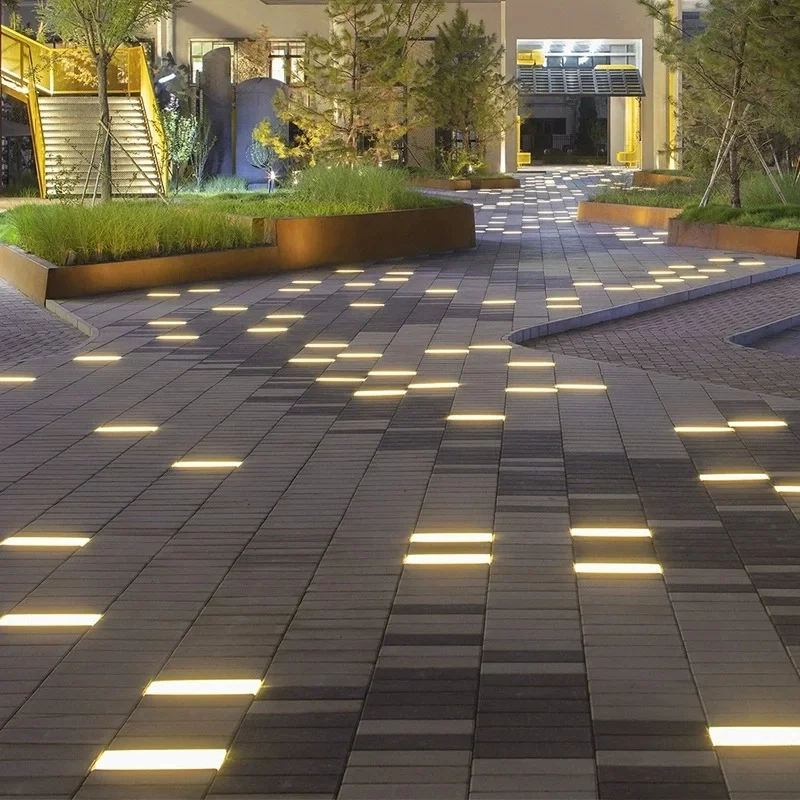 IP68 Waterproof Strip Shape LED Underground Light 18W 24W Outdoor Ground Garden Path Floor Buried Yard Spot Landscape 110V220V