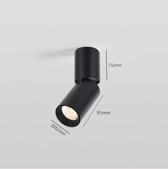 2025 New LED Spotlights Surface Mounted Ceiling Lamp Adjustable Aluminum White Black COB 7W 12W For Home Kitchen Indoor Lighting