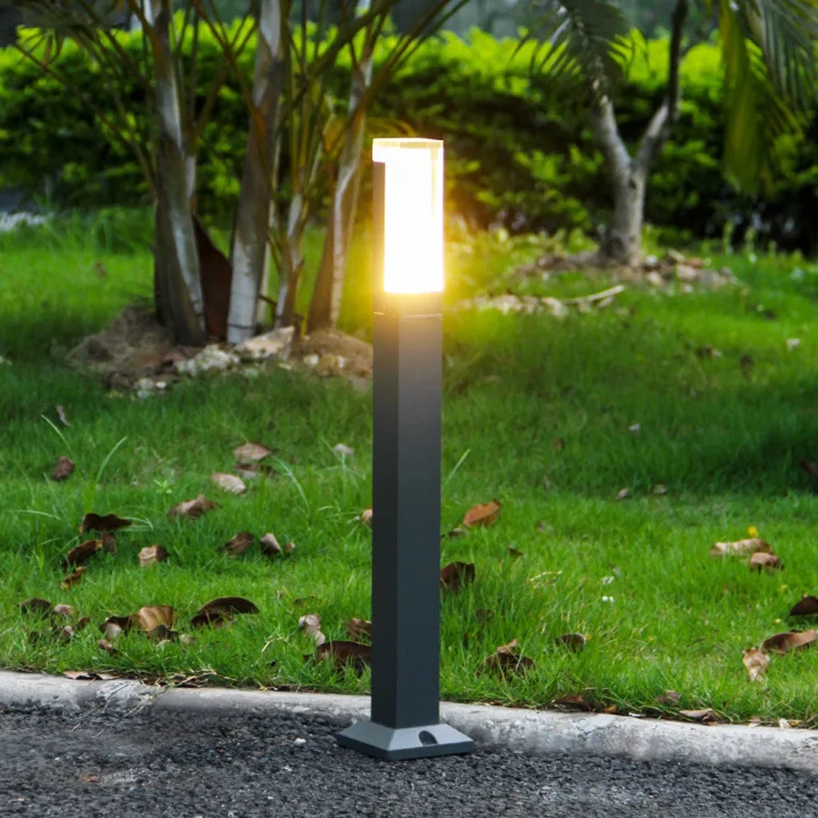 Thrisdar 60/80CM Waterproof Courtyard Lawn Lamp Acrylic Villa Garden Pillar Lamp Outdoor Landscape Park Pathway Lawn Light
