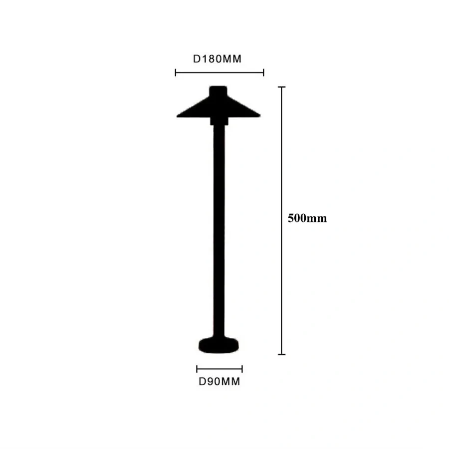 5W Aluminum Pathway Lights LED Landscape Path Light Outdoor Garden Pillar Light With Ground Stake External Lawn Bollard Light