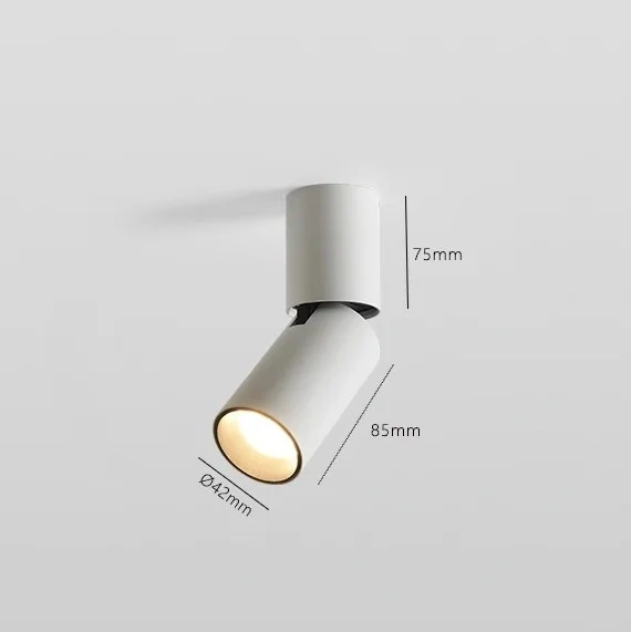 2025 New LED Spotlights Surface Mounted Ceiling Lamp Adjustable Aluminum White Black COB 7W 12W For Home Kitchen Indoor Lighting