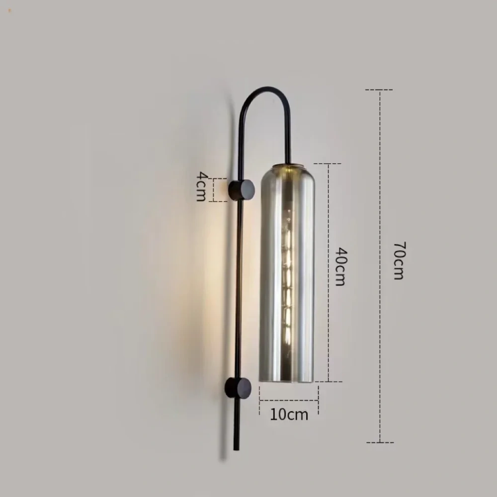 Glass Wall Lamp for Bedroom Bedside Living Room Hallway Restaurant Bar Sconce Light Fixture Bathroom Outdoor Indoor Lighting