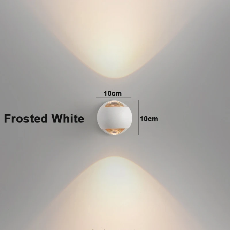 Modern Luxury Bedroom Wall Lamp Frosted Metal Body Acrylic Lens Lampshade Spot Sconce Light LED Up Down Rotatable Nordic Lustres