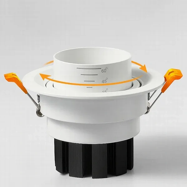 Zoom embedded dimmable recessed downlight 15-60 degrees COB 7W 12W 15W 20W Spotlight Background wall LED indoor lighting