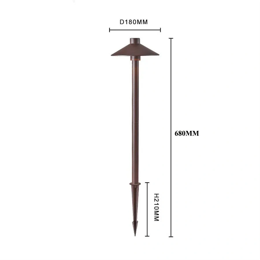 5W Aluminum Pathway Lights LED Landscape Path Light Outdoor Garden Pillar Light With Ground Stake External Lawn Bollard Light