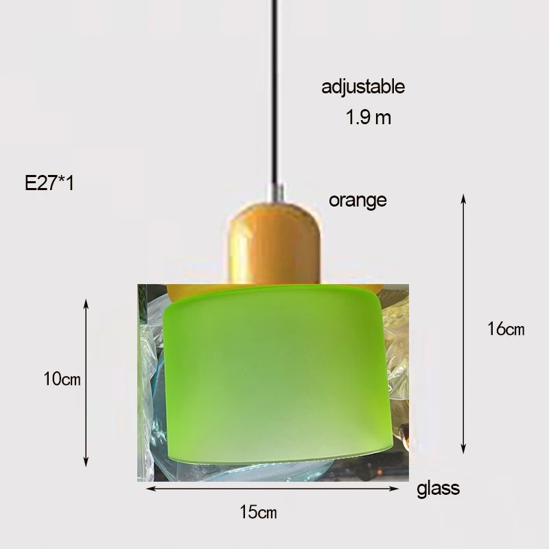Nordic Modern Glass Bedroom Bedside Long Line Small Chandelier Restaurant Bar Chandelier Simple Lighting Atmosphere Lamp E27